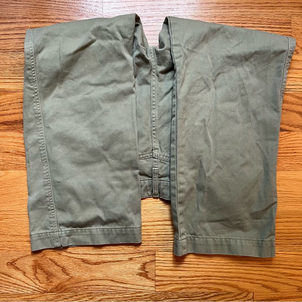 Lucky Brand mid rise crop wide leg olive green jeans size 4 / 27 - Picture 9 of 9